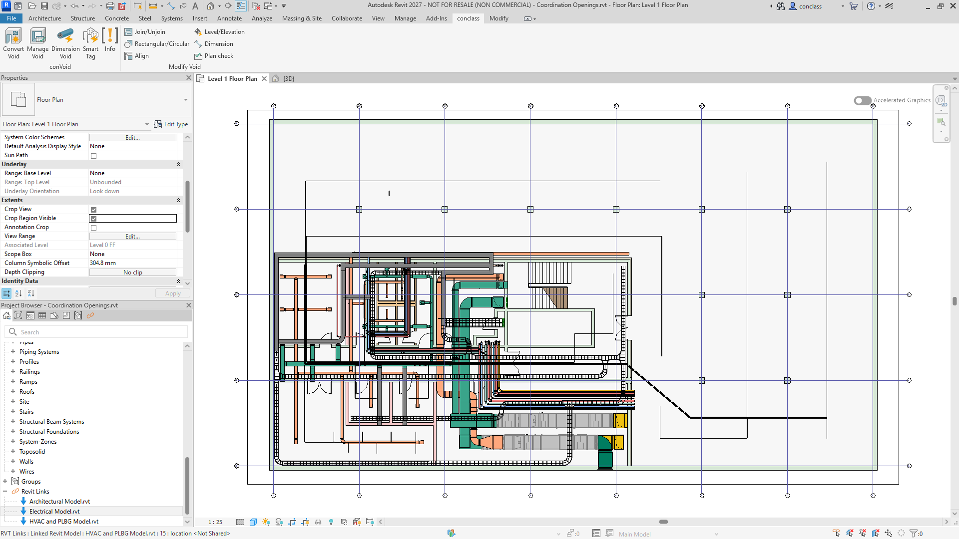 2D Crop View for MEP Services