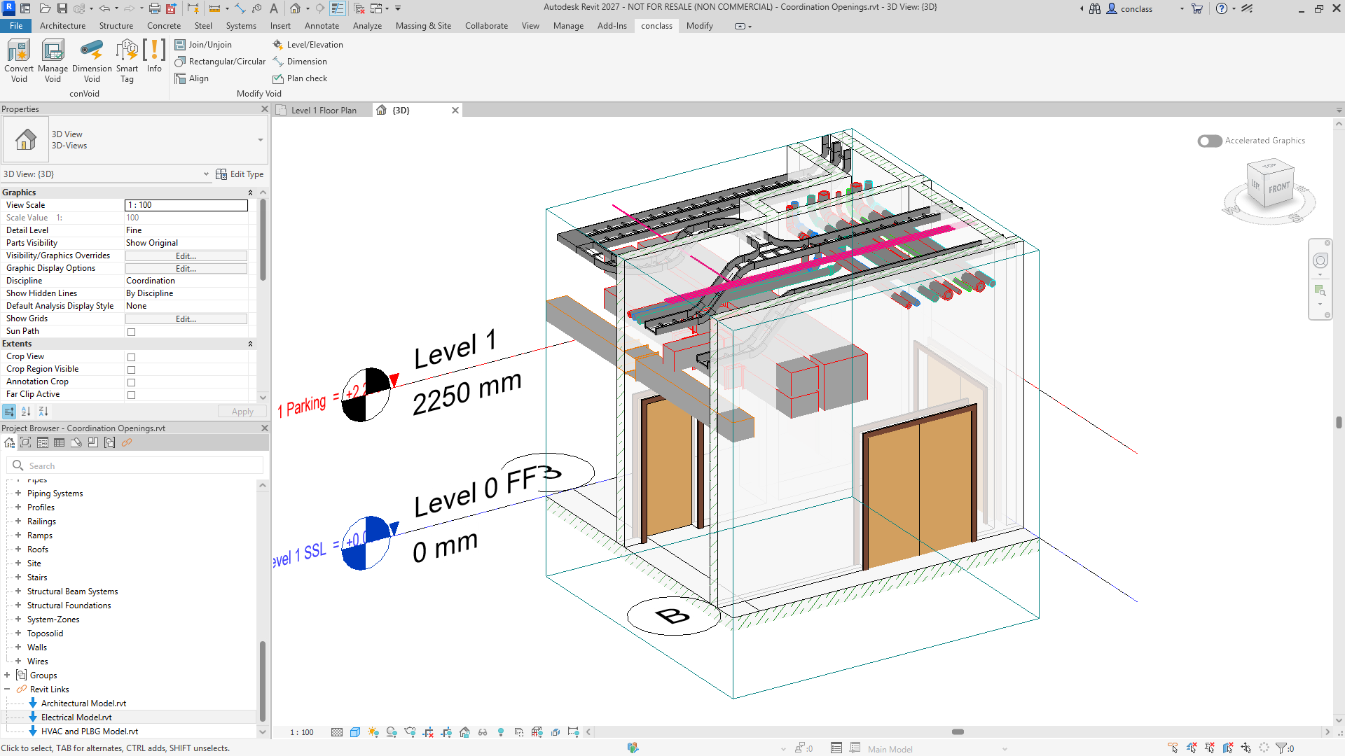 3D Section Box for MEP Services