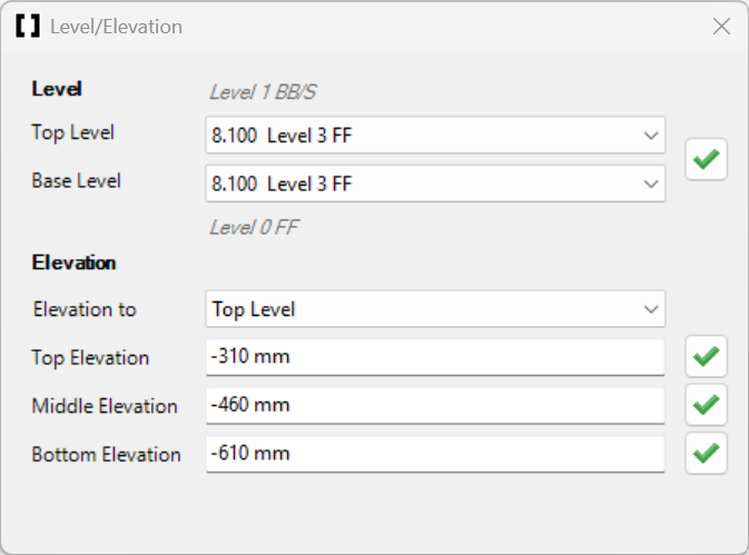 Level/Elevation Interface