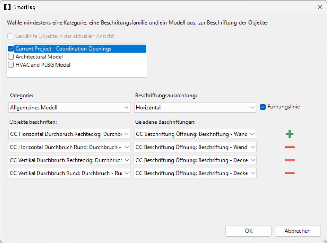 Smart Tag Dialog